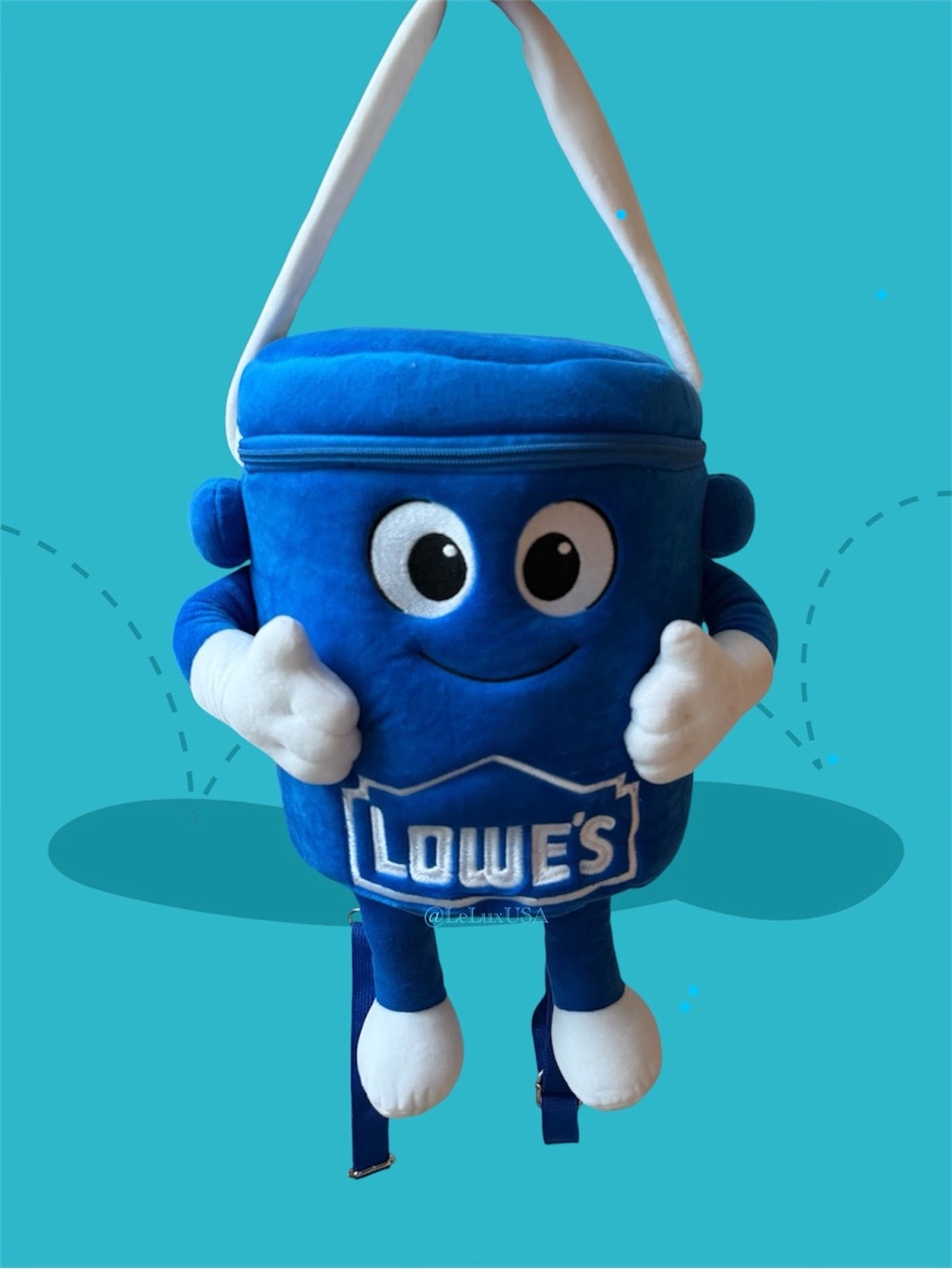 LOWE'S ‘VIRAL’ Exclusive Limited Edition Big Blue Plush Backpack, New with Ta